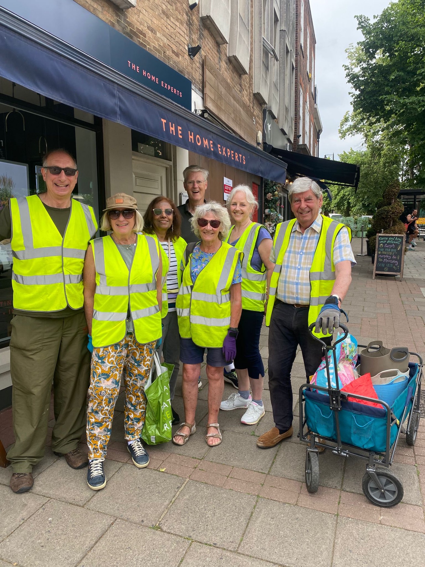 Esher in Bloom volunteers on the High Street